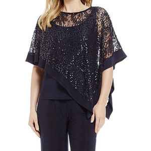 R & M Richards2-Piece Poncho Pant Set